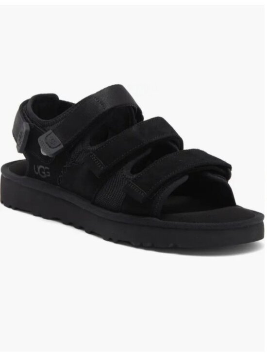 UGG Mens Size 12 GOLDENCOAST Strap Sandals Black Suede Adjustable Sport Open Toe main image 10